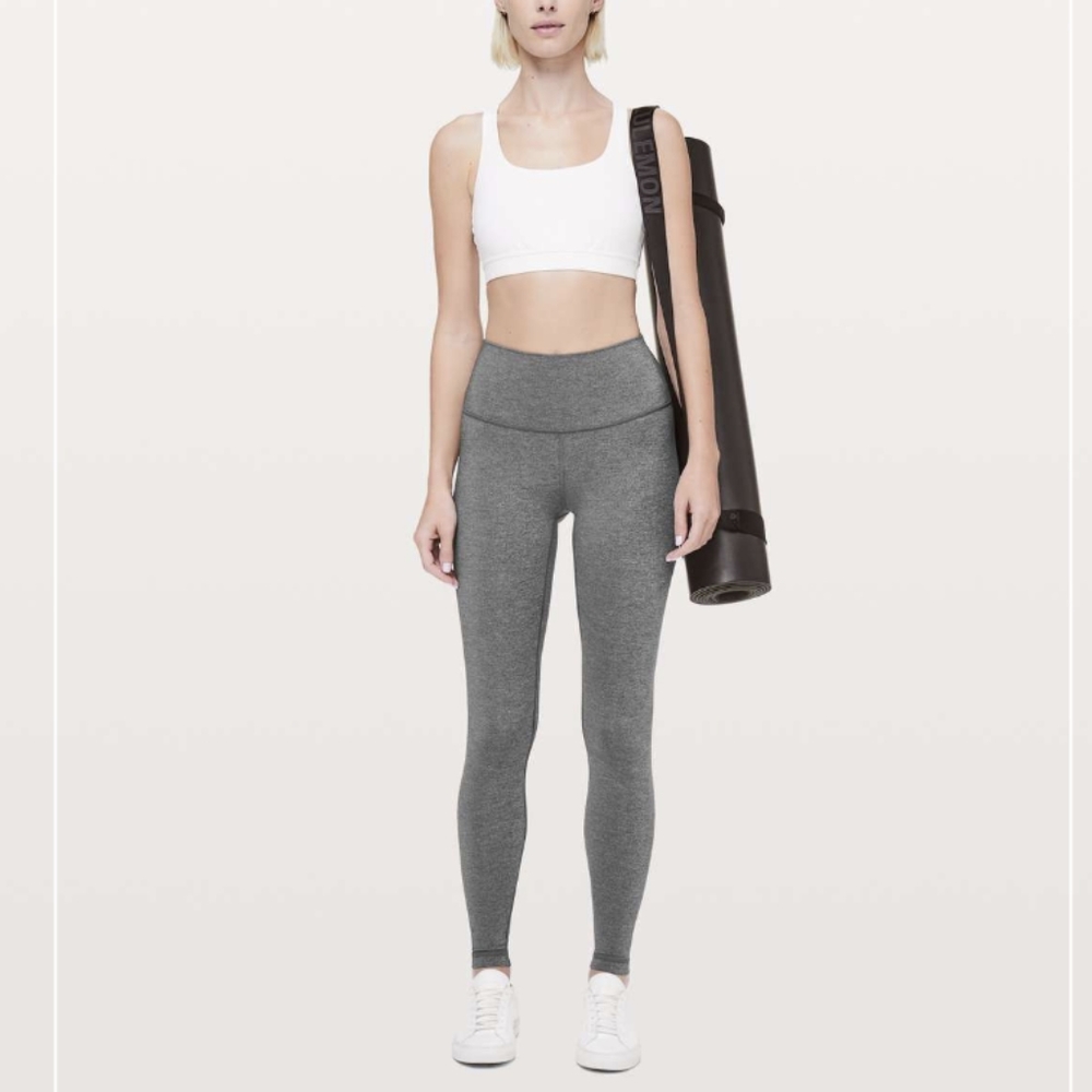 Lululemon Wunder Under Hi-Rise Tight Luxtreme 28" Heathered Black size 4 G - Picture 2 of 7